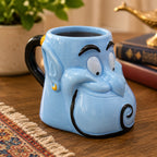 Taza Azul Fun Kids Disney Clasicos Aladdin Genio de la lampara Ceramica 300ml