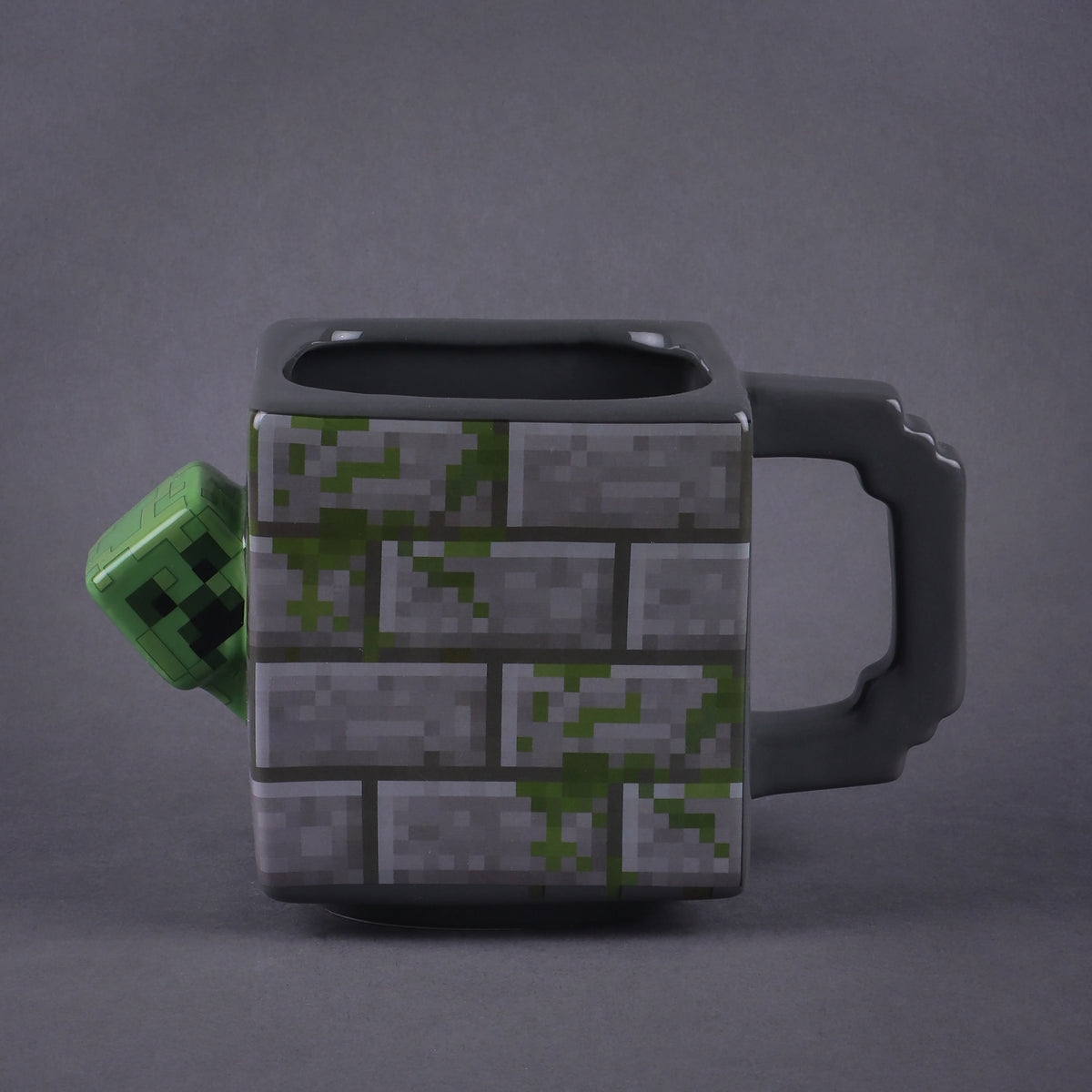 Taza de Cerámica 3D Cubo Minecraft Creeper 620ml