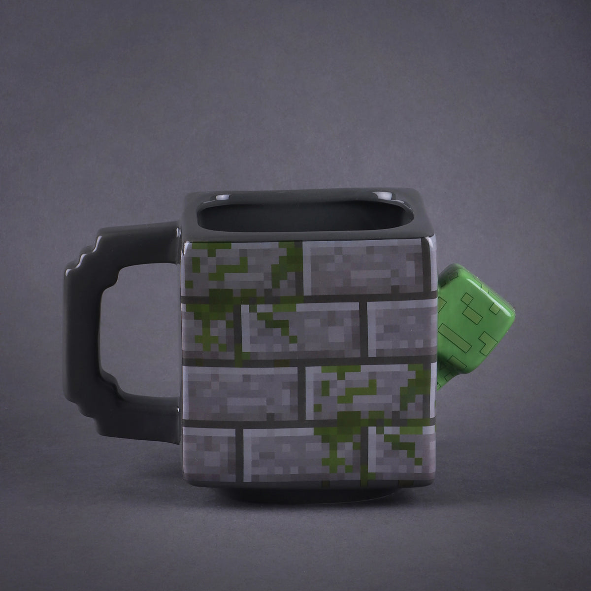 Taza de Cerámica 3D Cubo Minecraft Creeper 620ml