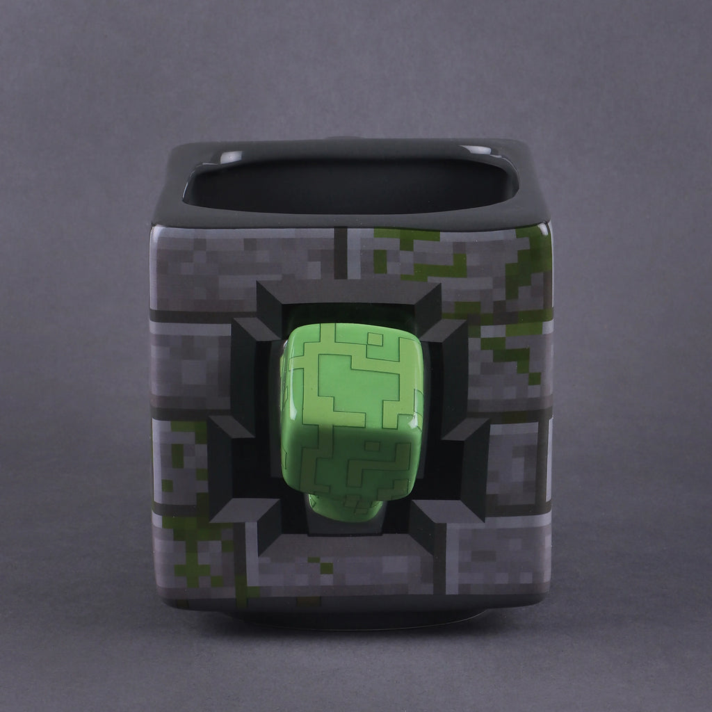 Taza de Cerámica 3D Cubo Minecraft Creeper 620ml