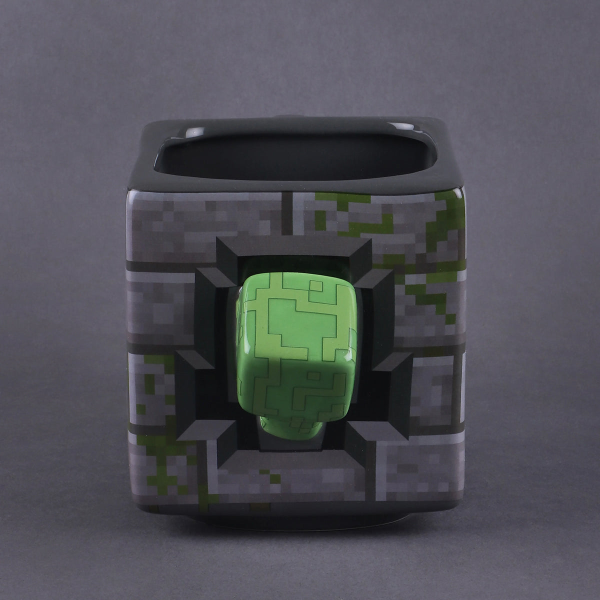 Taza de Cerámica 3D Cubo Minecraft Creeper 620ml