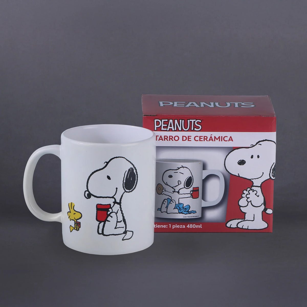 Taza de Cerámica Grande con Caja Regalo Fun Kids Peanuts Snoopy 480ml