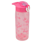 Botella de agua Magia Nostálgica Barbie rosa de 739ml con diseño de corazones, estrellas y logo, incluye popote