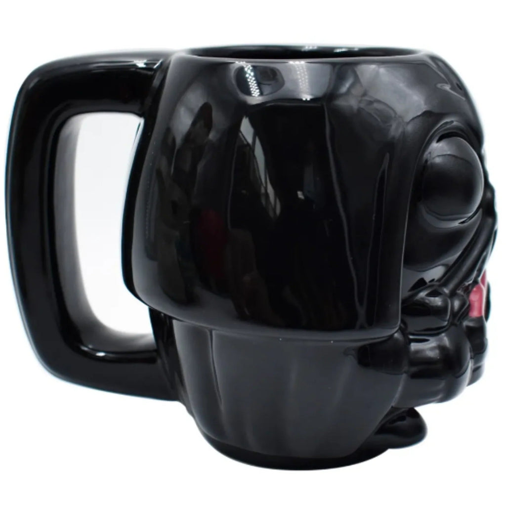 Magia Nostálgica 3D Darth Vader ceramic mug with glossy black finish and detailed sculpted Star Wars character design