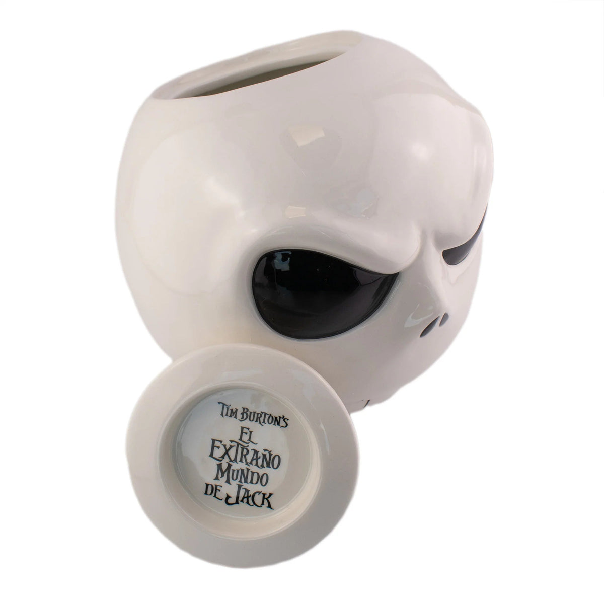 Galletero de cerámica Magia Nostálgica con diseño 3D del rostro de Jack Skellington de El Extraño Mundo de Jack