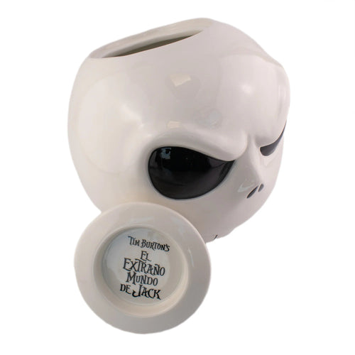 Galletero de cerámica Magia Nostálgica con diseño 3D del rostro de Jack Skellington de El Extraño Mundo de Jack