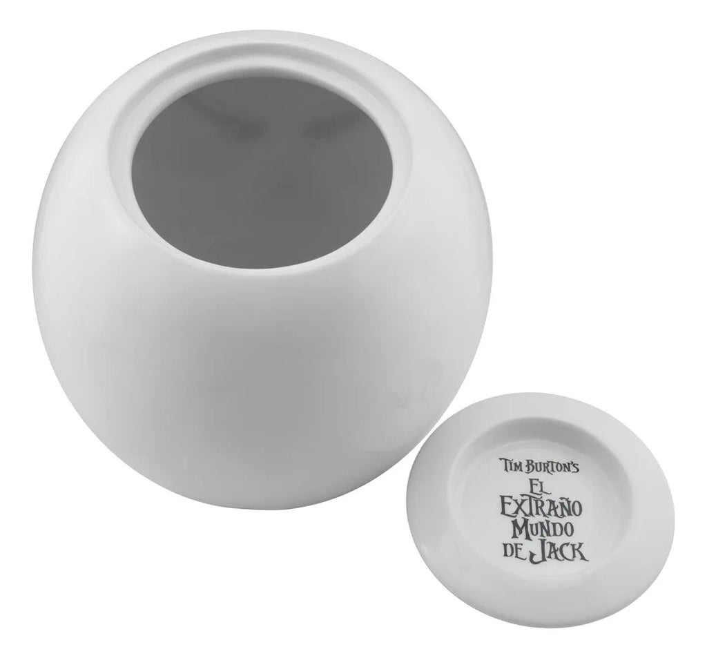 Galletero de cerámica Magia Nostálgica con diseño 3D del rostro de Jack Skellington de El Extraño Mundo de Jack