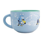 Taza jumbo de cerámica Magia Nostálgica con diseño de Bluey en azul claro y verde, capacidad de 820ml