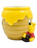 Taza de cerámica 3D Magia Nostálgica con diseño de Winnie Pooh y panal de miel en color amarillo brillante