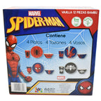 Caja de vajilla Magia Nostálgica de 12 piezas de Spider-Man hecha de fibra de bambú ecológica para 4 personas